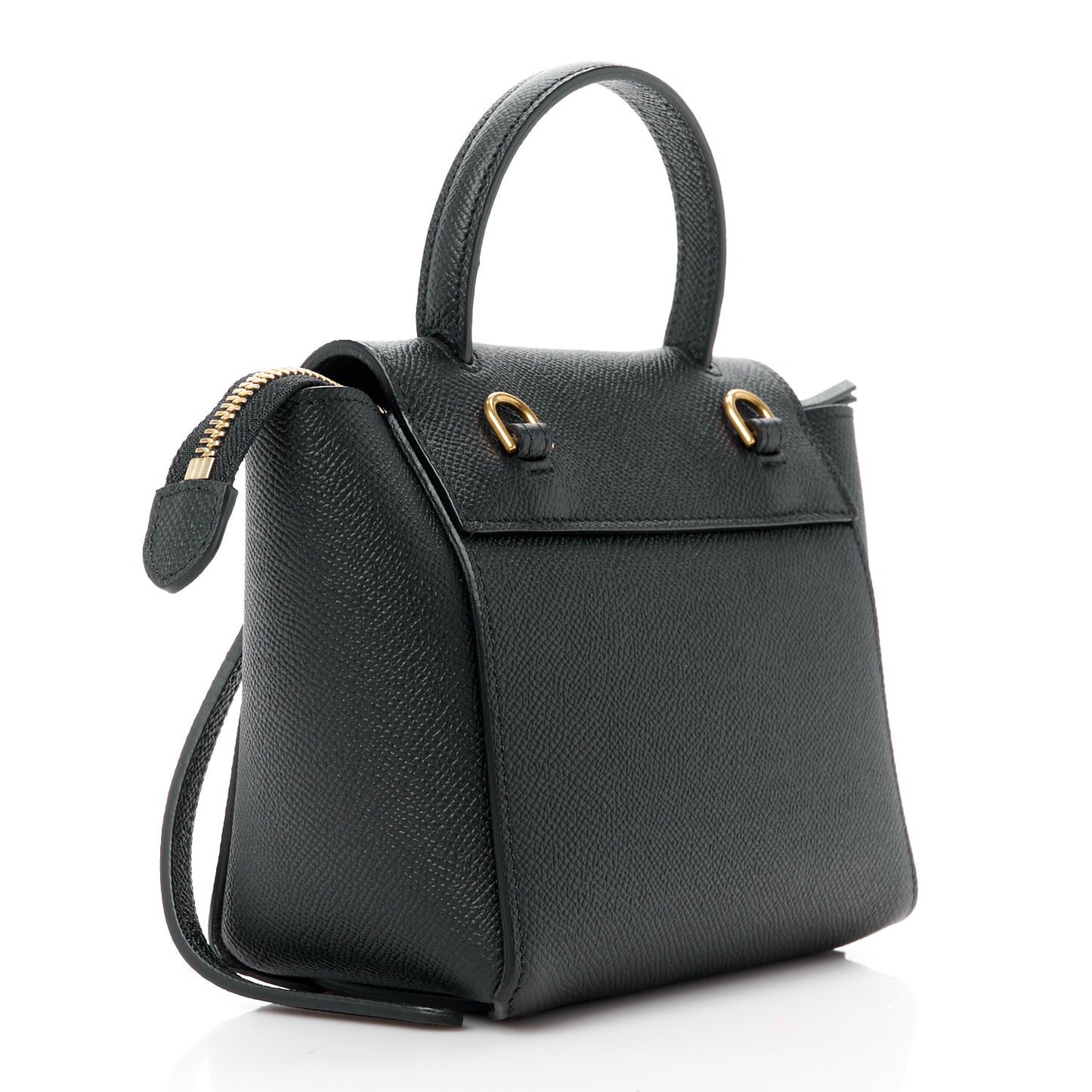 Grained Calfskin Pico Belt Bag Black