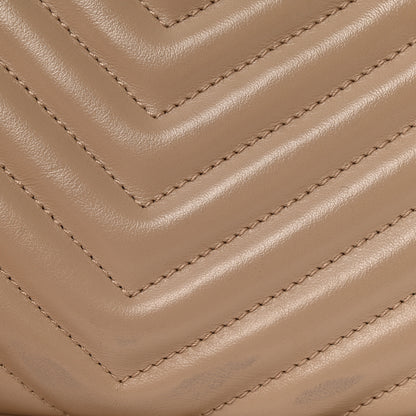 Saint Laurent Calfskin Matelasse Monogram Lou Camera Bag Dark Beige 14 of 15