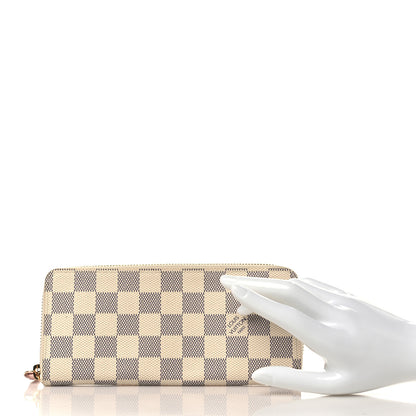 Louis Vuitton Damier Azur Clemence Wallet Rose Ballerine 2 of 6