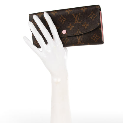 Louis Vuitton Monogram Emilie Wallet Rose Ballerine 2 of 7