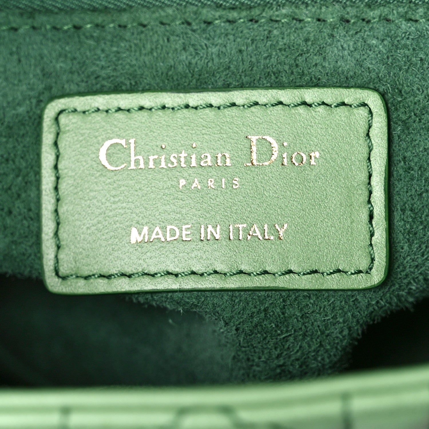 Christian Dior Lambskin Cannage Gradient Small Lady Dior Indigo Green 6 of 8
