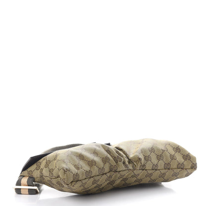 Gucci GG Monogram Web Double Pocket Belt Bag Green Dark Brown 4 of 8