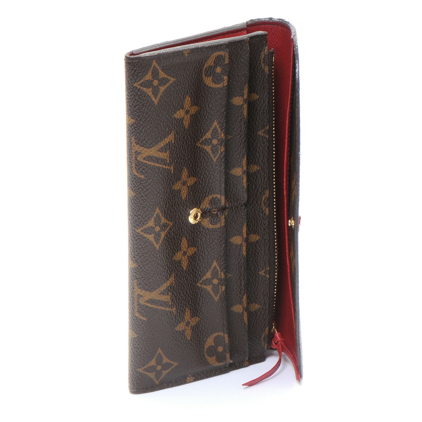 Monogram Emilie Wallet Red