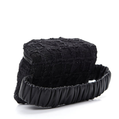 Chanel Tweed Lambskin Quilted Arm Coin Purse Black 2 of 7