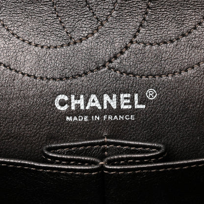 Chanel Metallic Calfskin Striped 2.55 Reissue 226 Flap Dark Silver 6 of 12