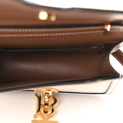 Burberry Canvas Calfskin Small TB Bag Natural 7 of 9