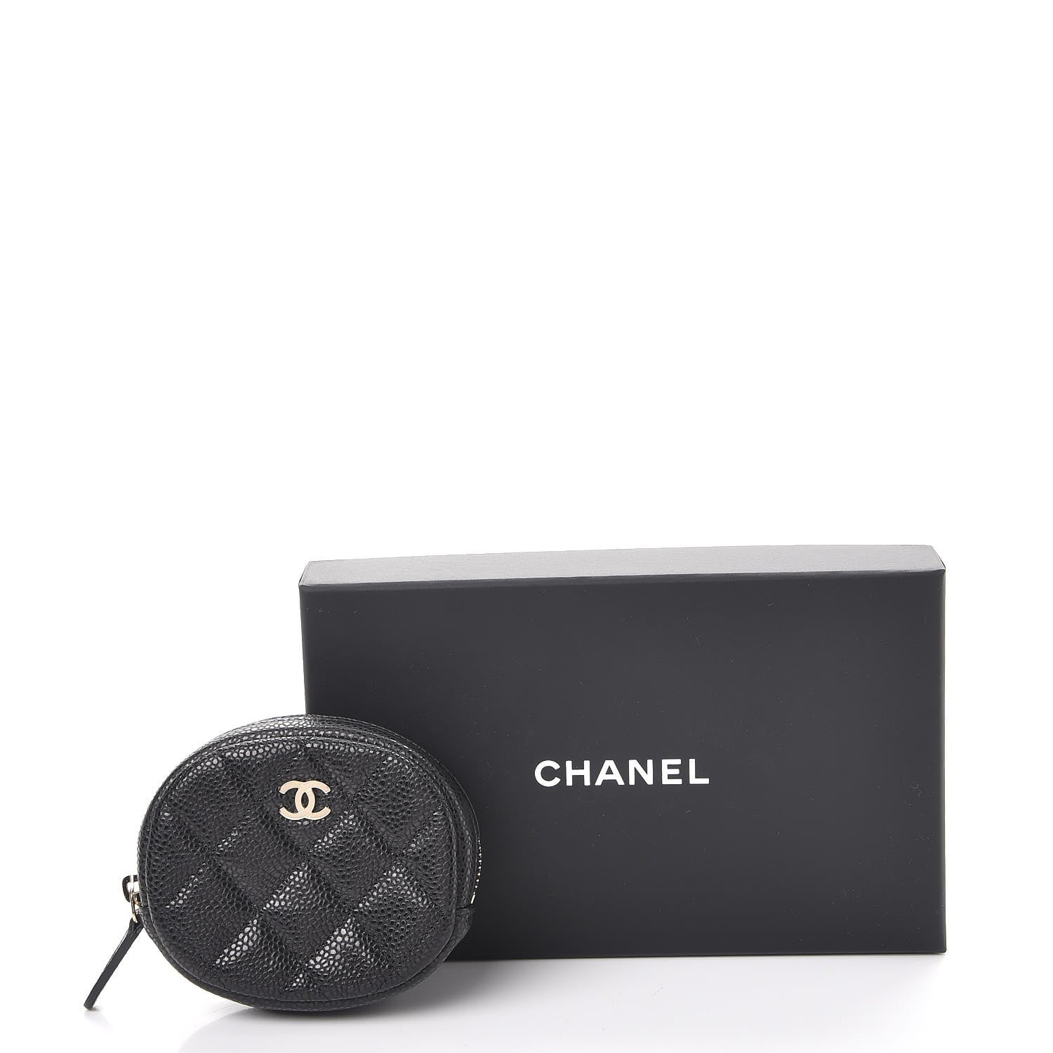 Chanel Caviar Quilted Zip Around Classic Coin Purse Black 8 of 8