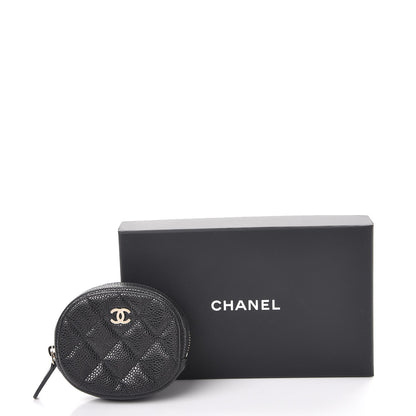 Chanel Caviar Quilted Zip Around Classic Coin Purse Black 8 of 8