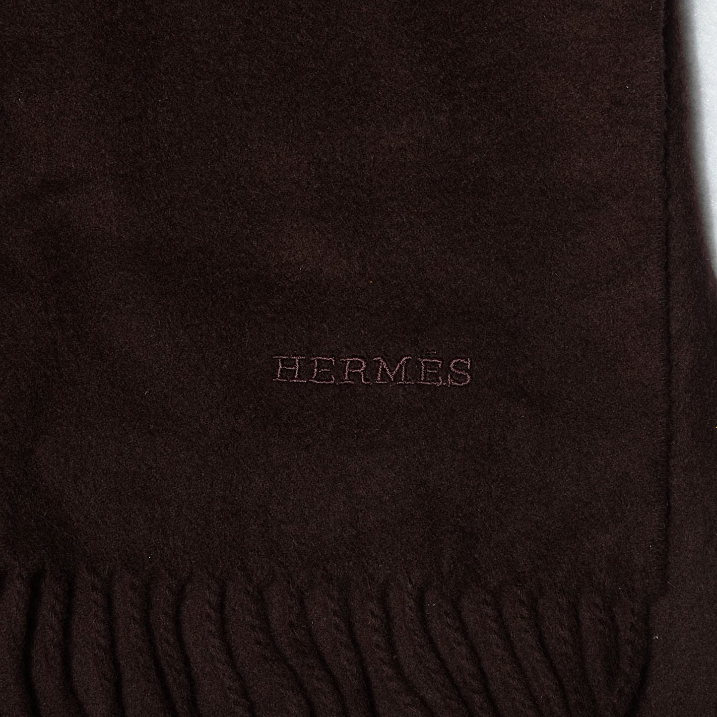 Solid Cashmere Scarf Brown
