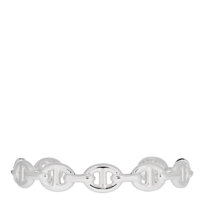 Hermes Sterling Silver MM Chaine d'Ancre Enchainee Cuff Bracelet ST 1 of 5