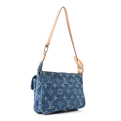 Louis Vuitton Monogram Denim Pochette Accessories Cargo Blue 3 of 9