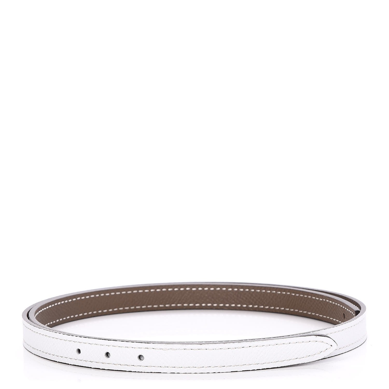 Hermes Epsom 13mm Belt Strap 75 White Etoupe 1 of 6