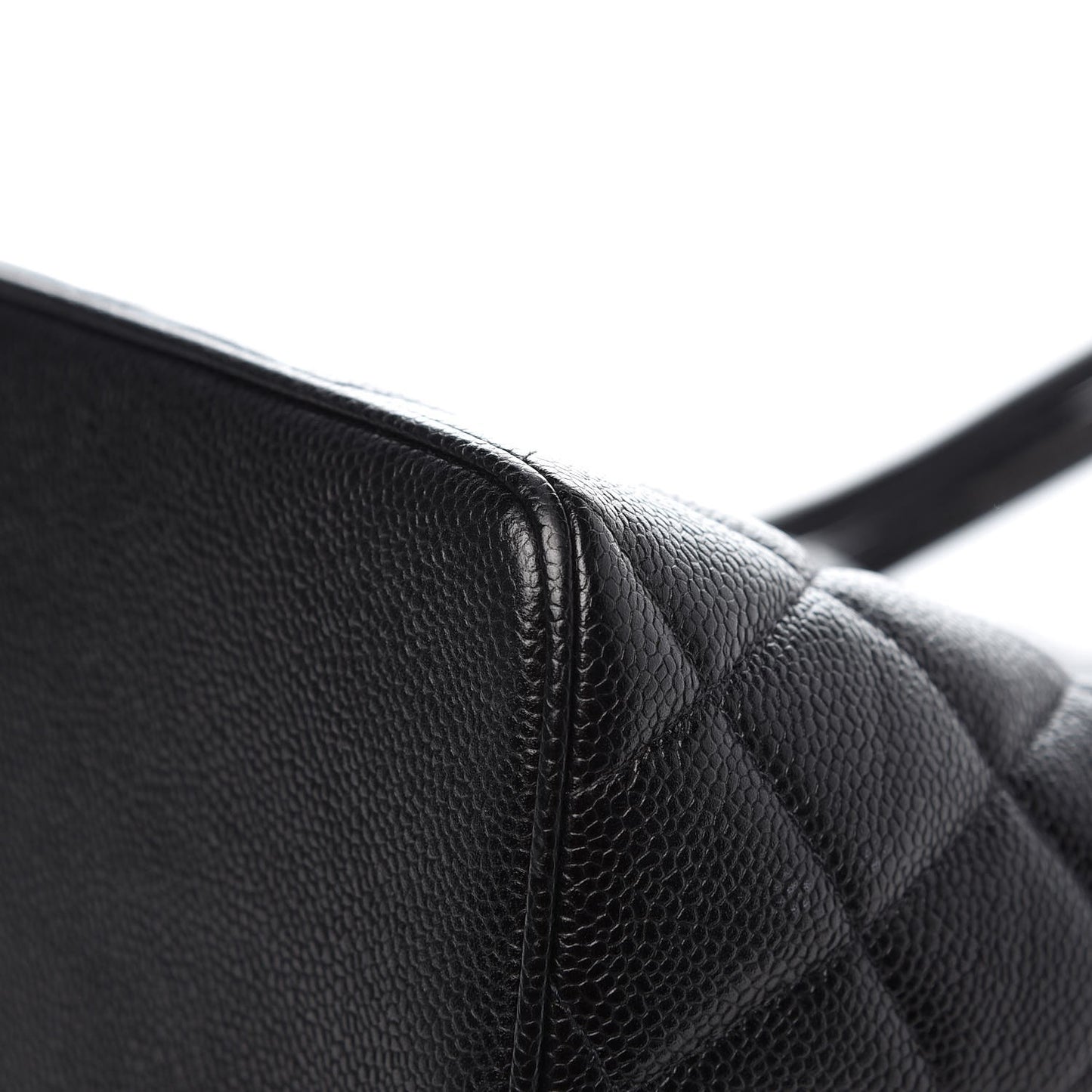 Caviar Quilted Medallion Tote Black