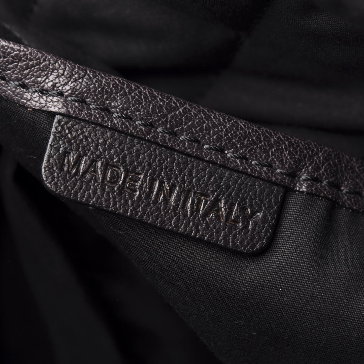 Grained Calfskin Crossbody Bag Black Brown