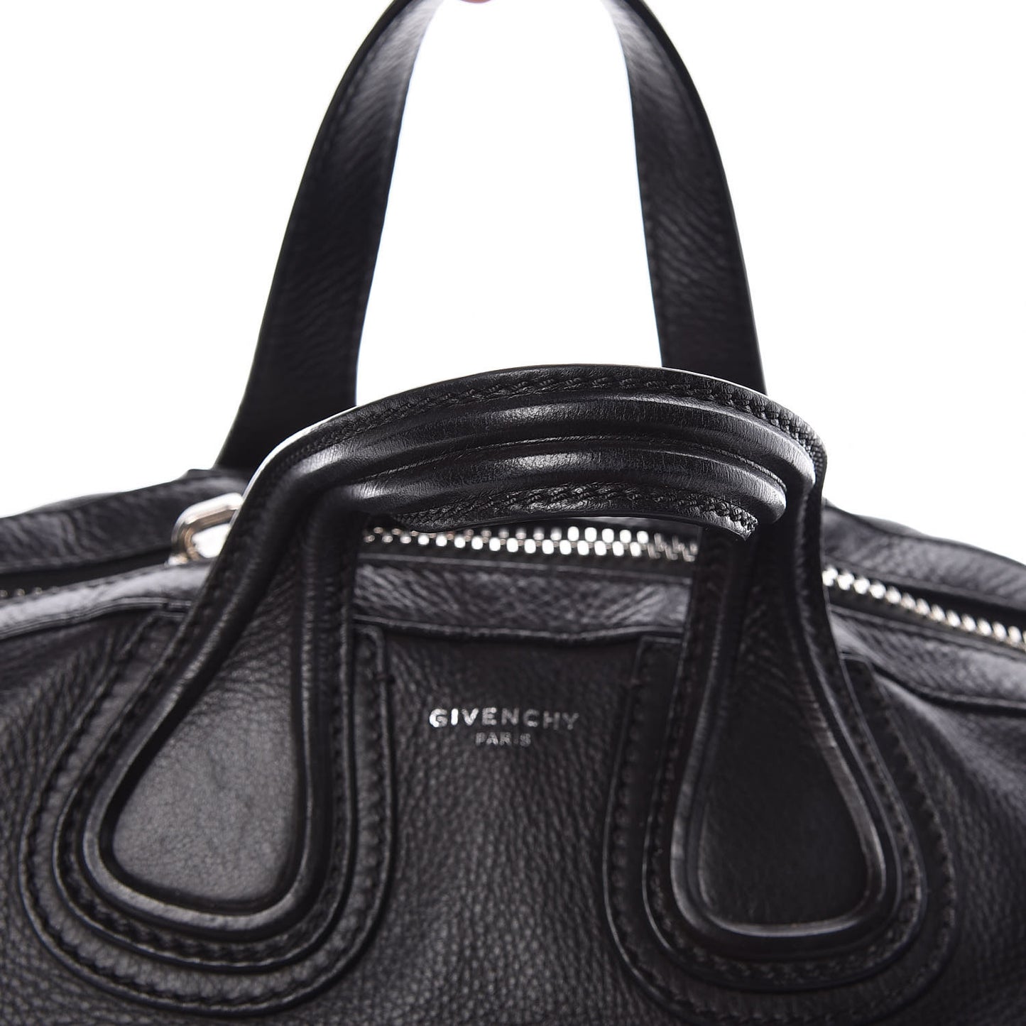 Pebbled Calfskin Small Nightingale Black