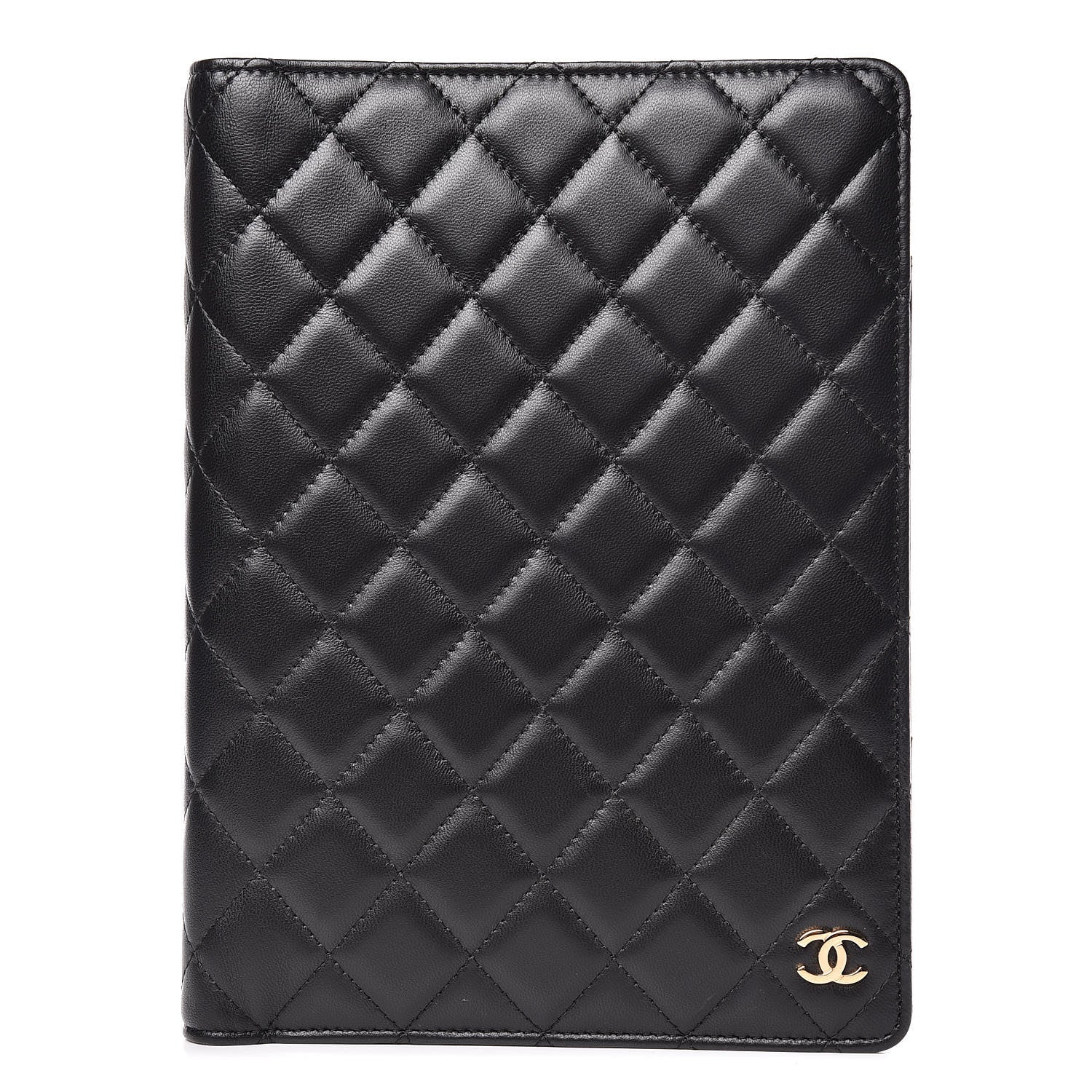 Chanel Lambskin Quilted Large Agenda Cover Black 1 of 12