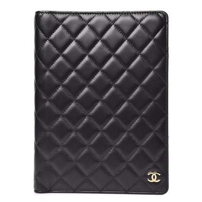 Chanel Lambskin Quilted Large Agenda Cover Black 1 of 12