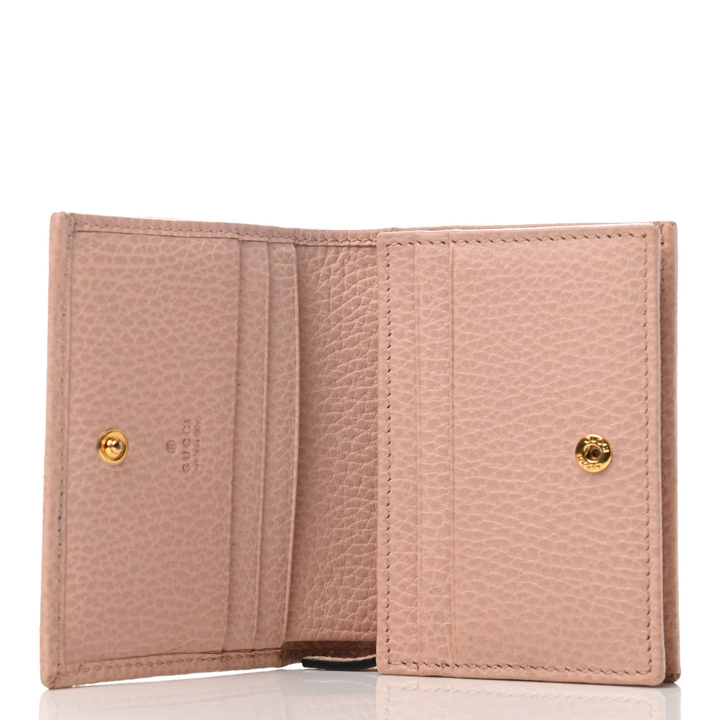 Dollar Calfskin GG Marmont Card Case Perfect Pink