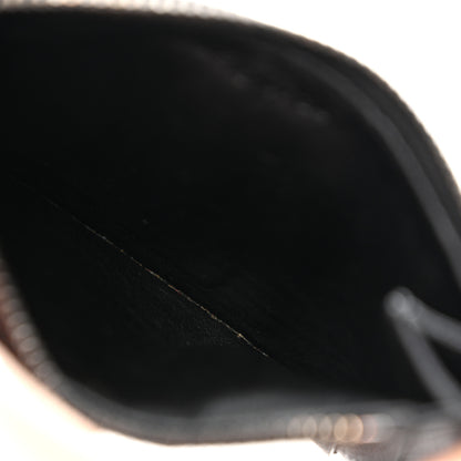 Saint Laurent Grain De Poudre Matelasse Chevron Monochrome Fragments Zippered Card Case Black 5 of 11