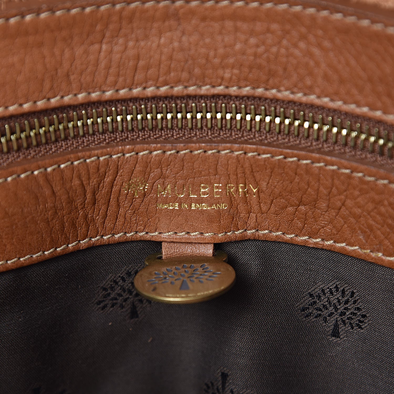 Mulberry Natural Leather East West Bayswater Oak 6 of 13