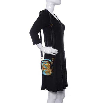 Versace Nylon Baroque Print Small Crossbody Bag Black 2 of 9