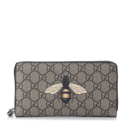 Gucci GG Supreme Monogram Bee Zip Around Wallet 1 of 10