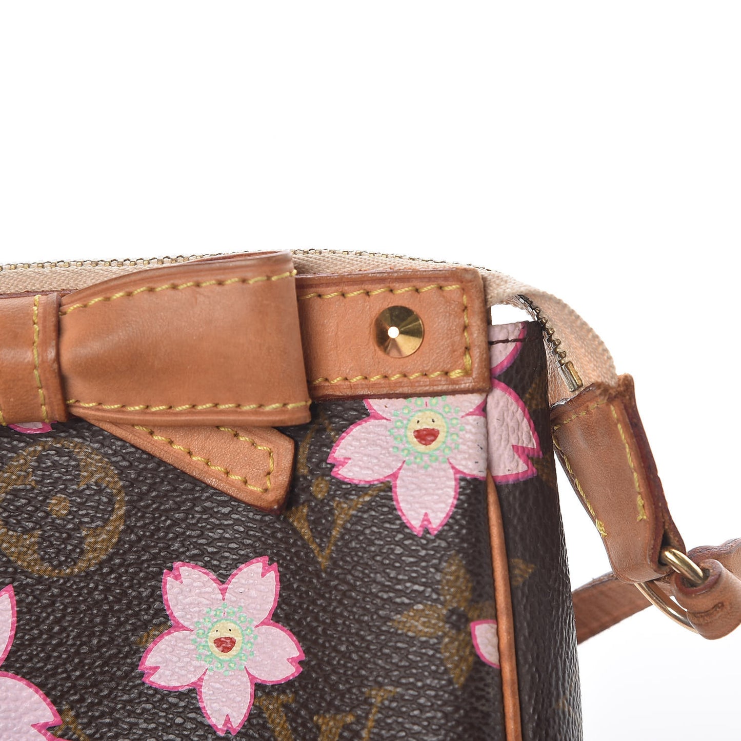 Monogram Cherry Blossom Pochette Accessories Brown