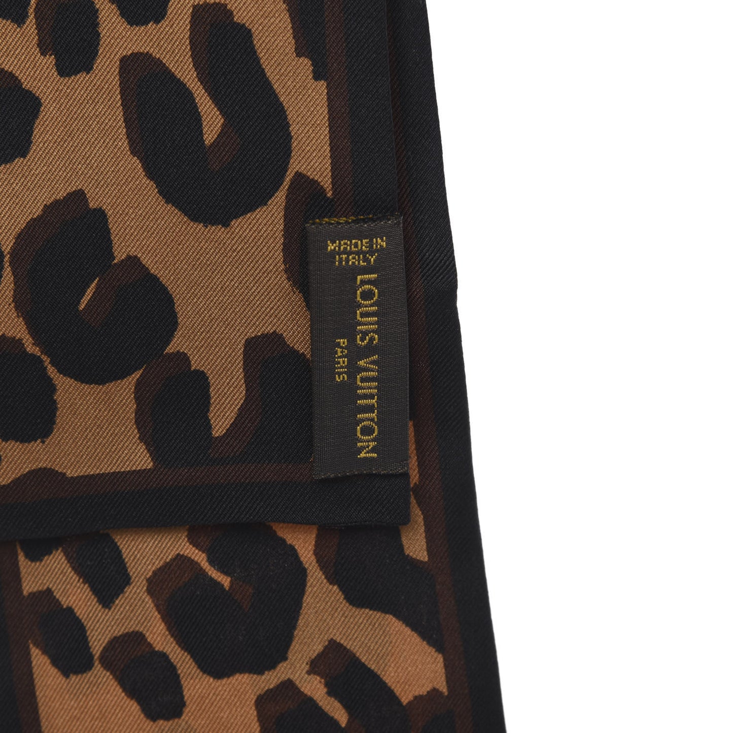 Silk Leopard Bandeau Scarf Marron