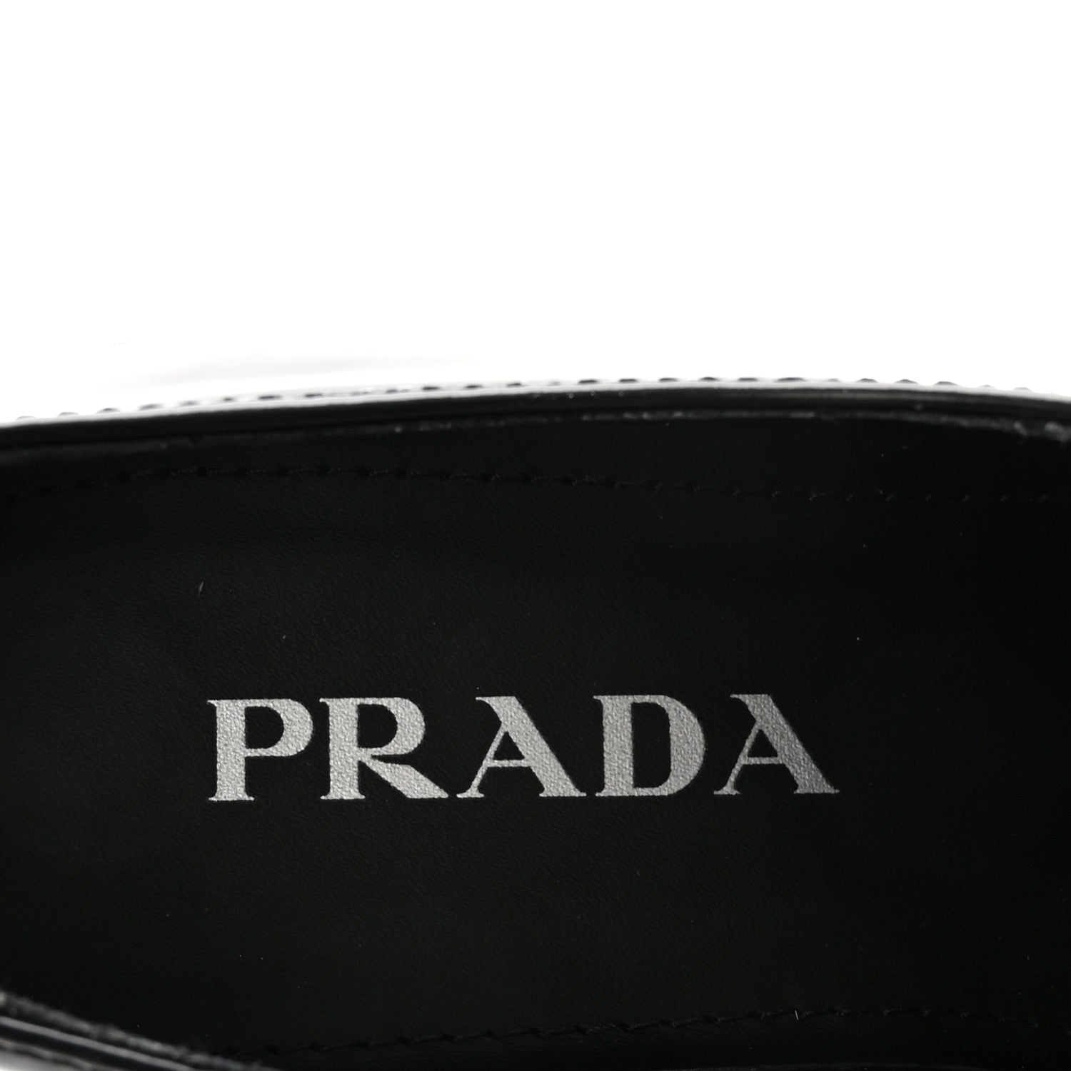 Prada Metal Triangle Logo Double Chocolate Loafers 38 Black 8 of 9