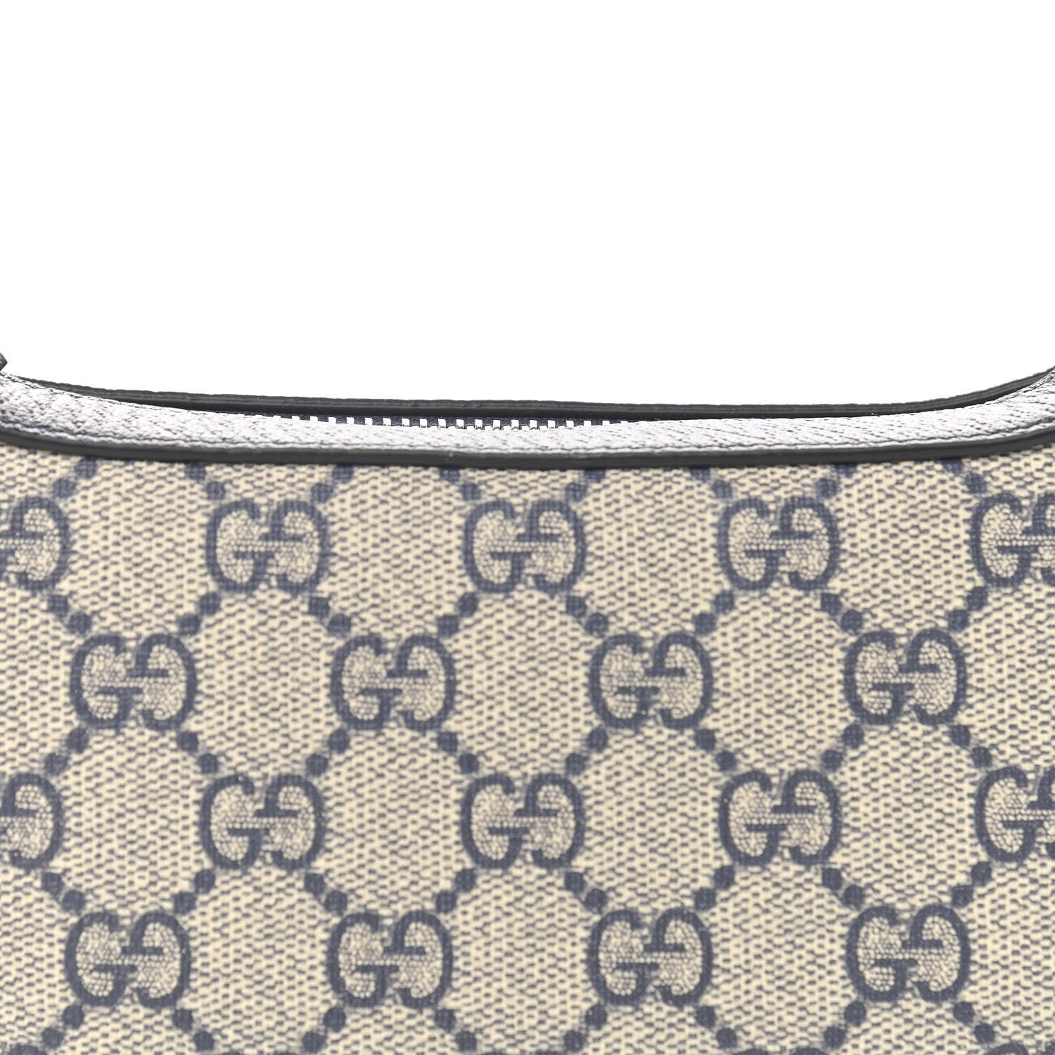 Gucci GG Supreme Monogram Textured Dollar Calfskin Web Mini Ophidia Half Moon Hobo Beige Blue 8 of 11
