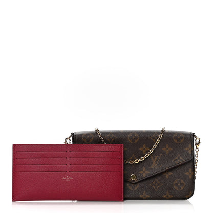 Louis Vuitton Monogram Pochette Felicie Chain Wallet Fuchsia 3 of 11