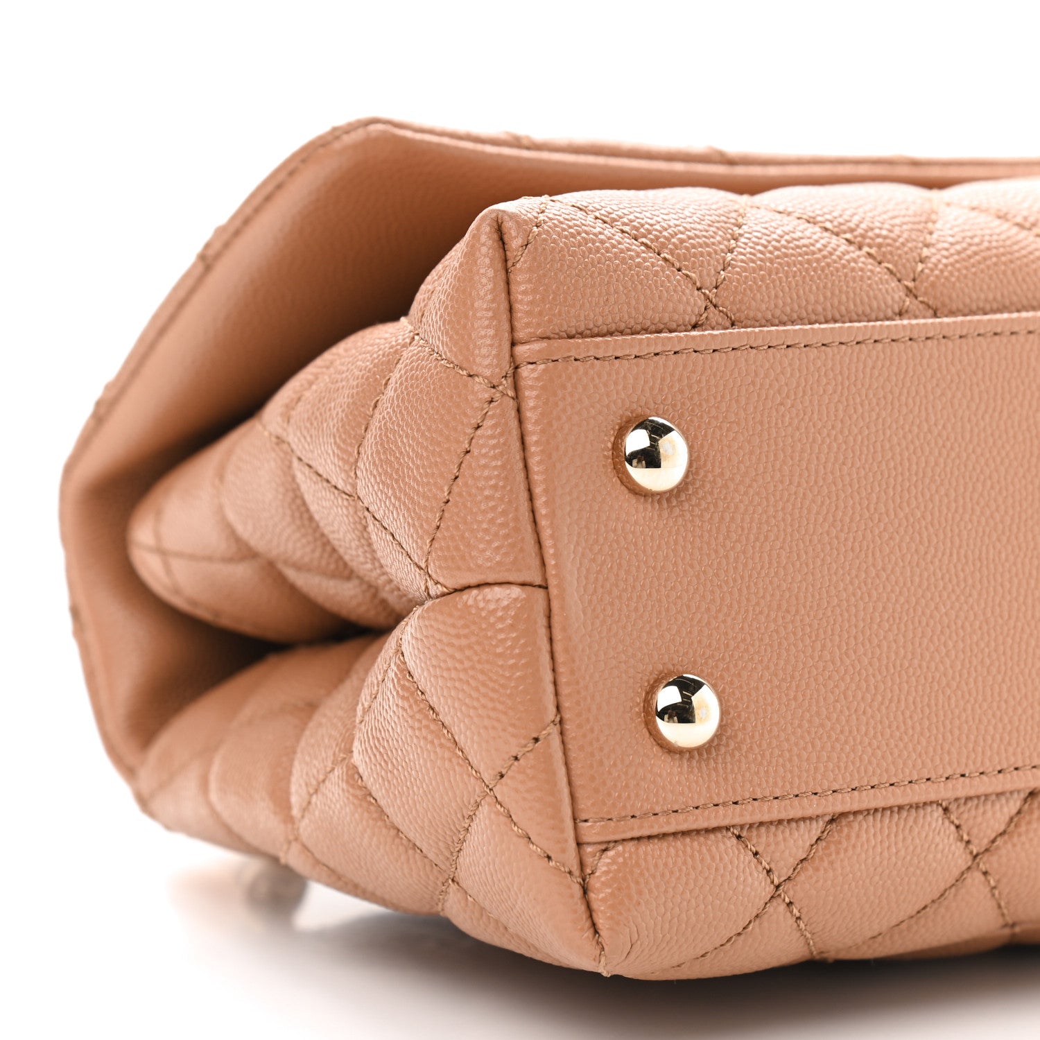Chanel Caviar Quilted Lizard Embossed Mini Coco Handle Flap Brown 8 of 9