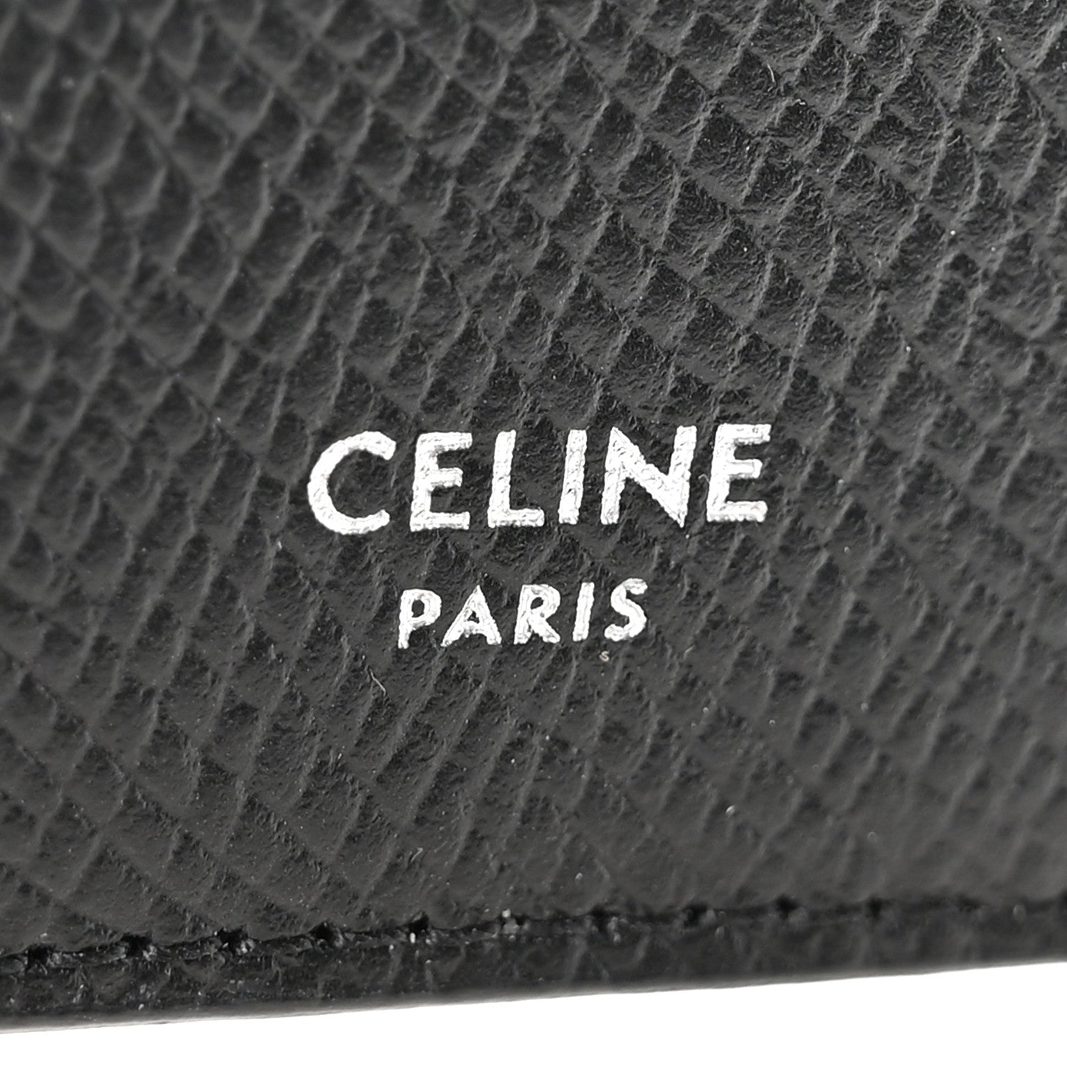 Celine Grained Calfskin Zipped Card Holder Black 6 of 8