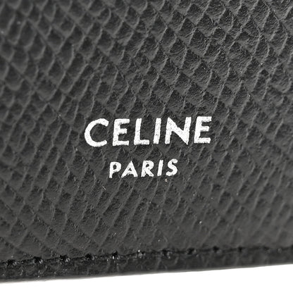 Celine Grained Calfskin Zipped Card Holder Black 6 of 8