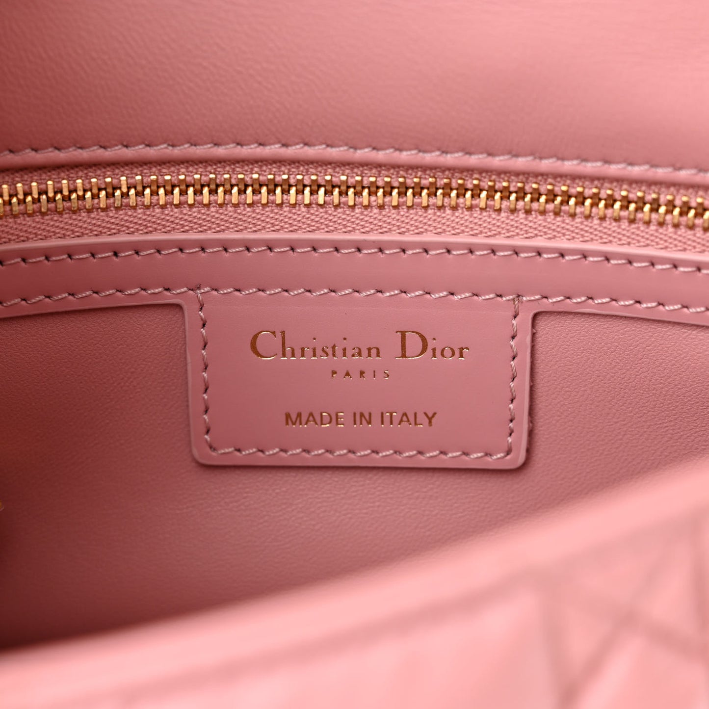 Lambskin Macrocannage Small Dior Caro Bag Pink