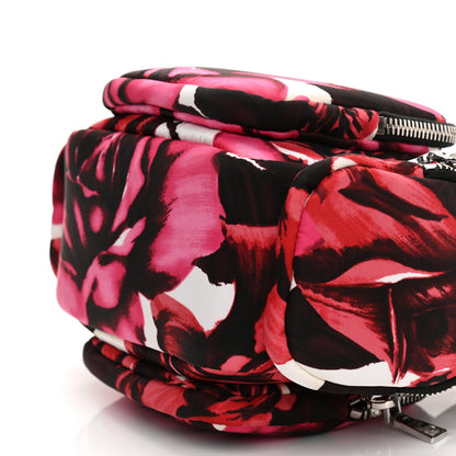 Prada Tessuto Nylon Roses Print Pocket Top Handle Cargo Bag Pink 10 of 13