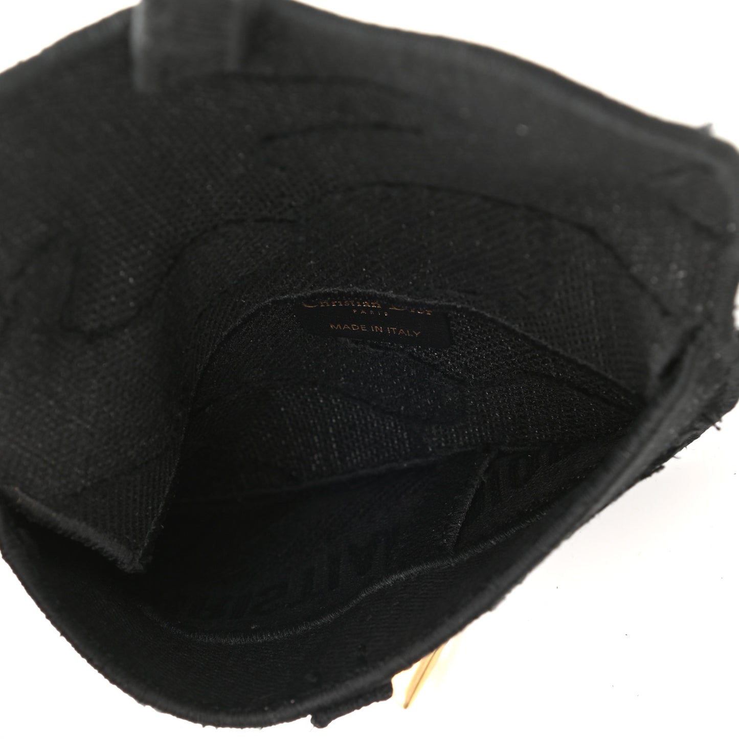 Canvas Embroidered Camouflage Saddle Belt Bag Black