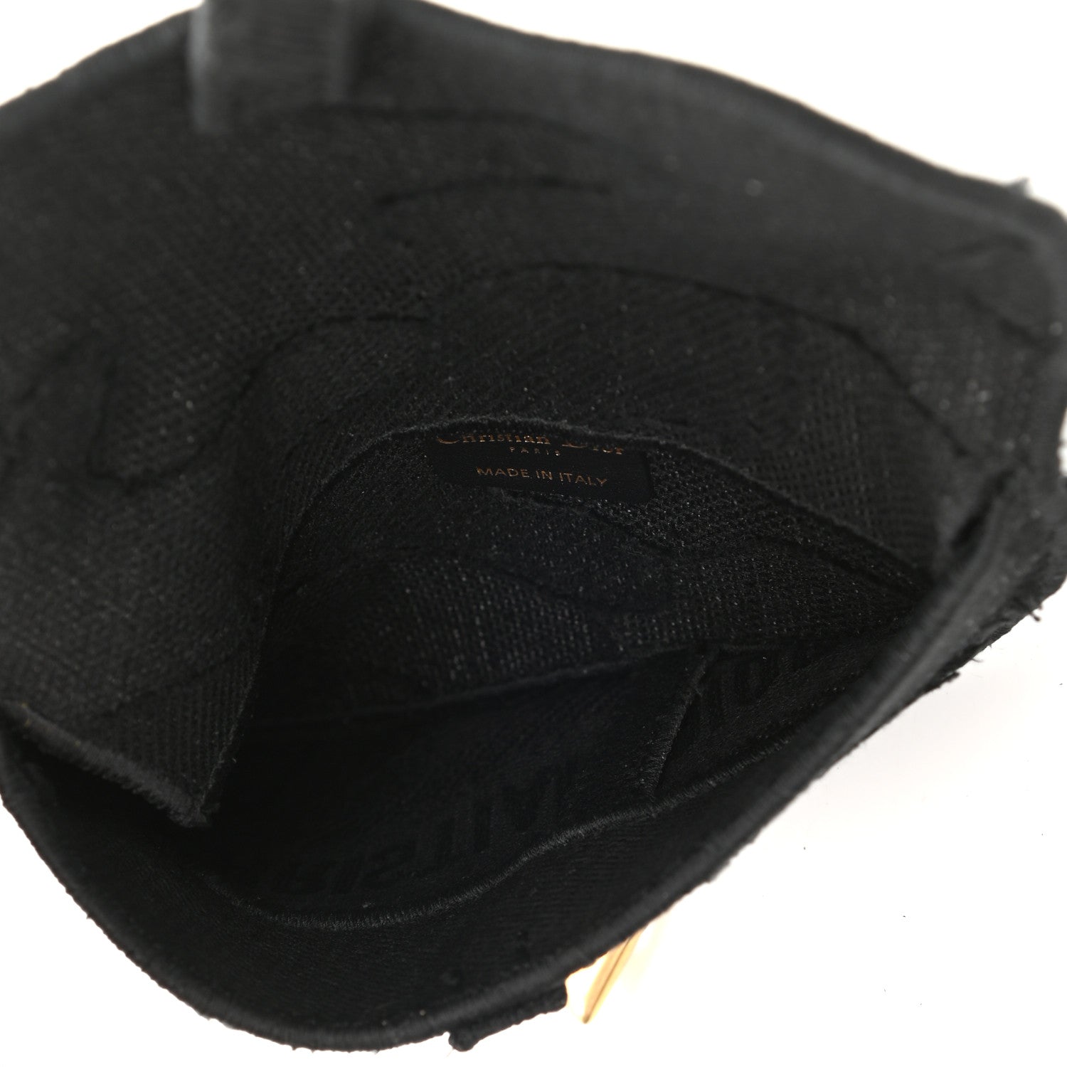 Christian Dior Canvas Embroidered Camouflage Saddle Belt Bag Black 5 of 8