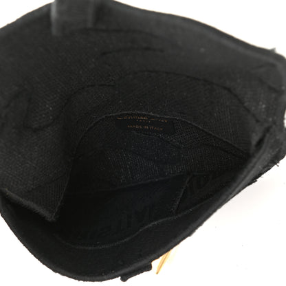 Christian Dior Canvas Embroidered Camouflage Saddle Belt Bag Black 5 of 8