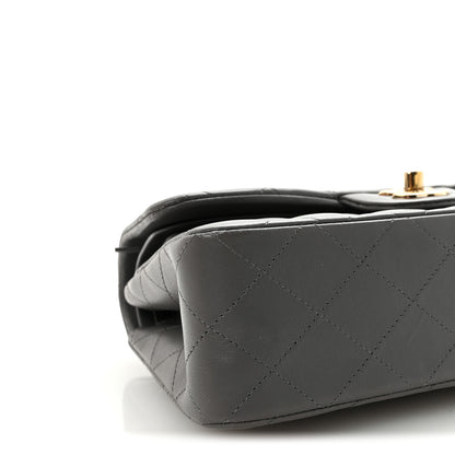 Chanel Lambskin Quilted Small Double Flap Grey 9 of 10