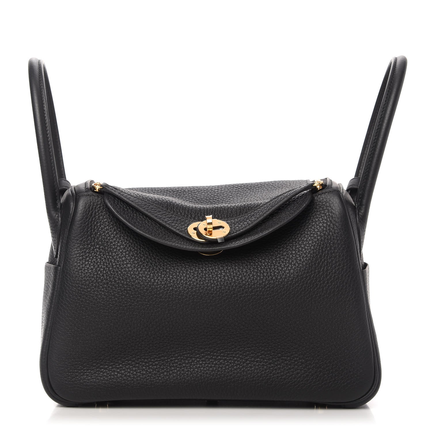Hermes Taurillon Clemence Lindy 26 Black 1 of 11