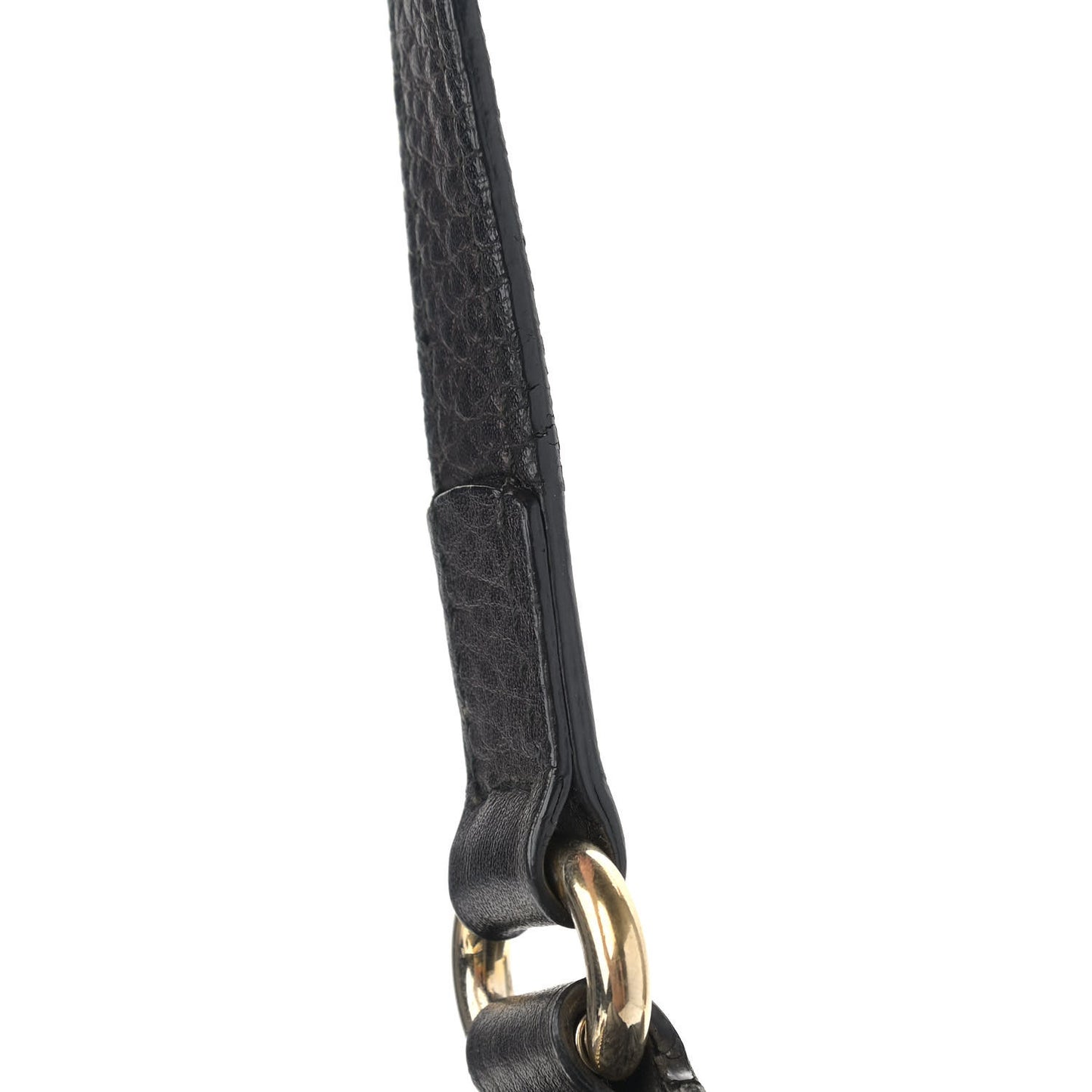 Pebbled Calfskin Small Soho Disco Bag Black