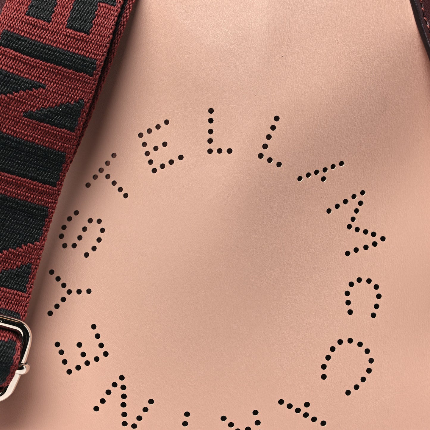 Eco Alter Nappa Perforated Logo Mini Crossbody Blush Brown