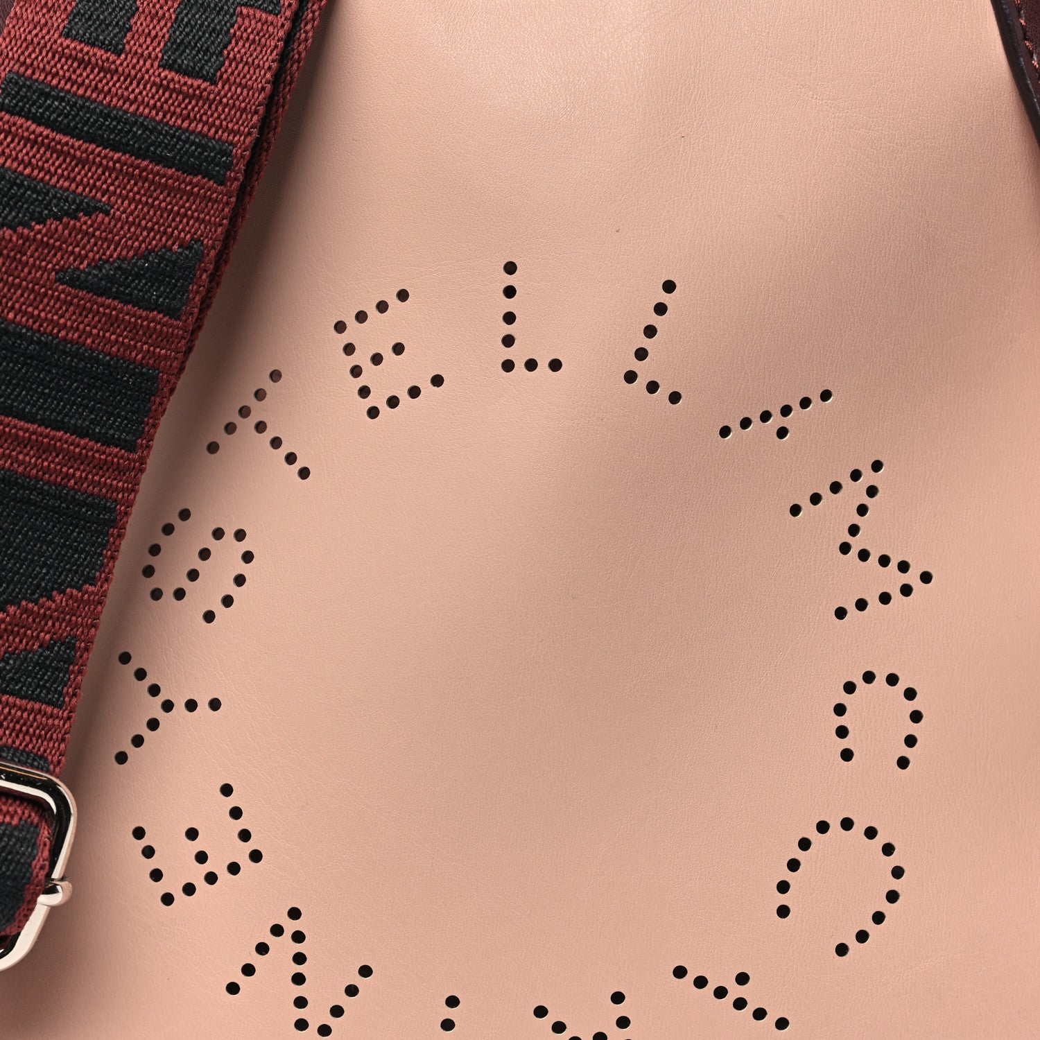 Stella McCartney Eco Alter Nappa Perforated Logo Mini Crossbody Blush Brown 7 of 10