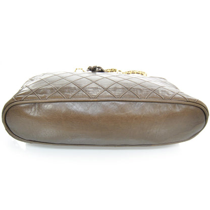 Chanel Lambskin Quilted Shoulder Bag Brown 4 of 10