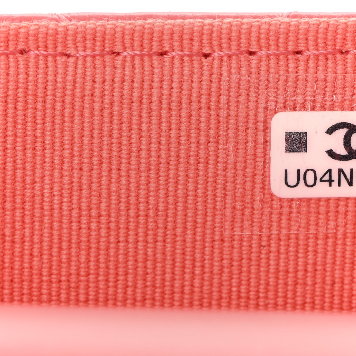 Shiny Lambskin Quilted Card Holder On Chain Pink