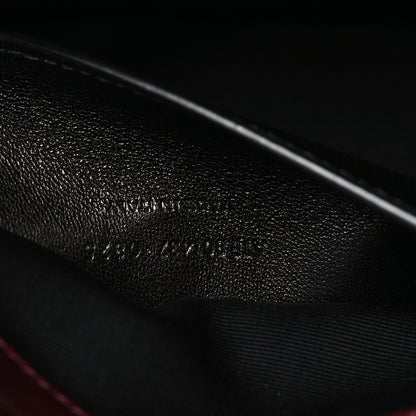 Saint Laurent Lambskin Chevron Quilted Small Loulou Rouge Cabernet 8 of 11