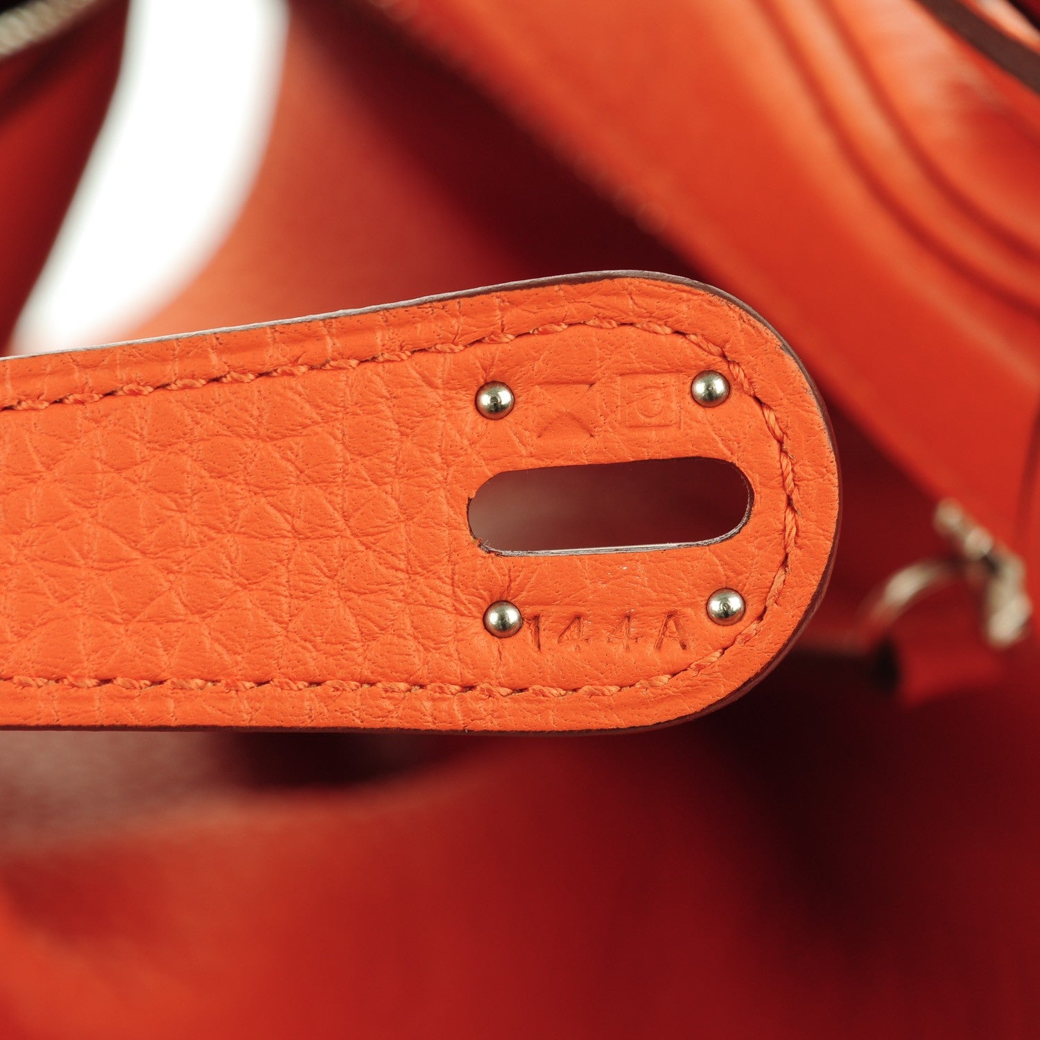 Hermes Taurillon Clemence Lindy 34 Orange 6 of 8