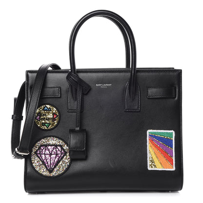 Saint Laurent Calfskin Patchwork Baby Sac De Jour Black Multi 1 of 13