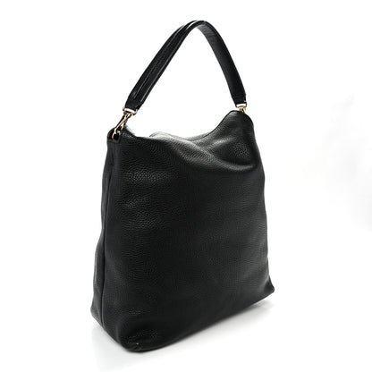 Burberry Grainy Calfskin Medium Cale Hobo Black 3 of 10